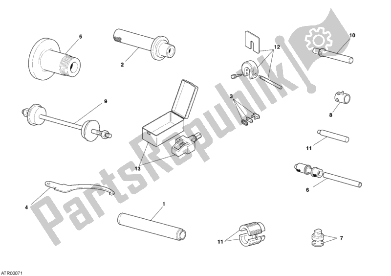 Alle onderdelen voor de Werkplaats Service Tools, Frame van de Ducati Multistrada 1000 S USA 2006 Alle onderdelen voor de Werkplaats Service Tools, Frame van de Ducati Multistrada 1000 S USA 2006